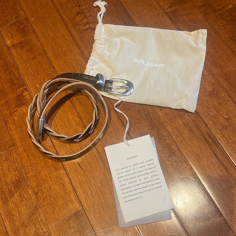 OUR LEGACY BRAIDED LEATHER BELT